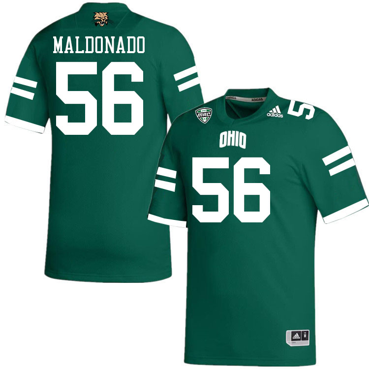 Ohio Bobcats #56 Ben Maldonado College Football Jerseys Stitched-Green